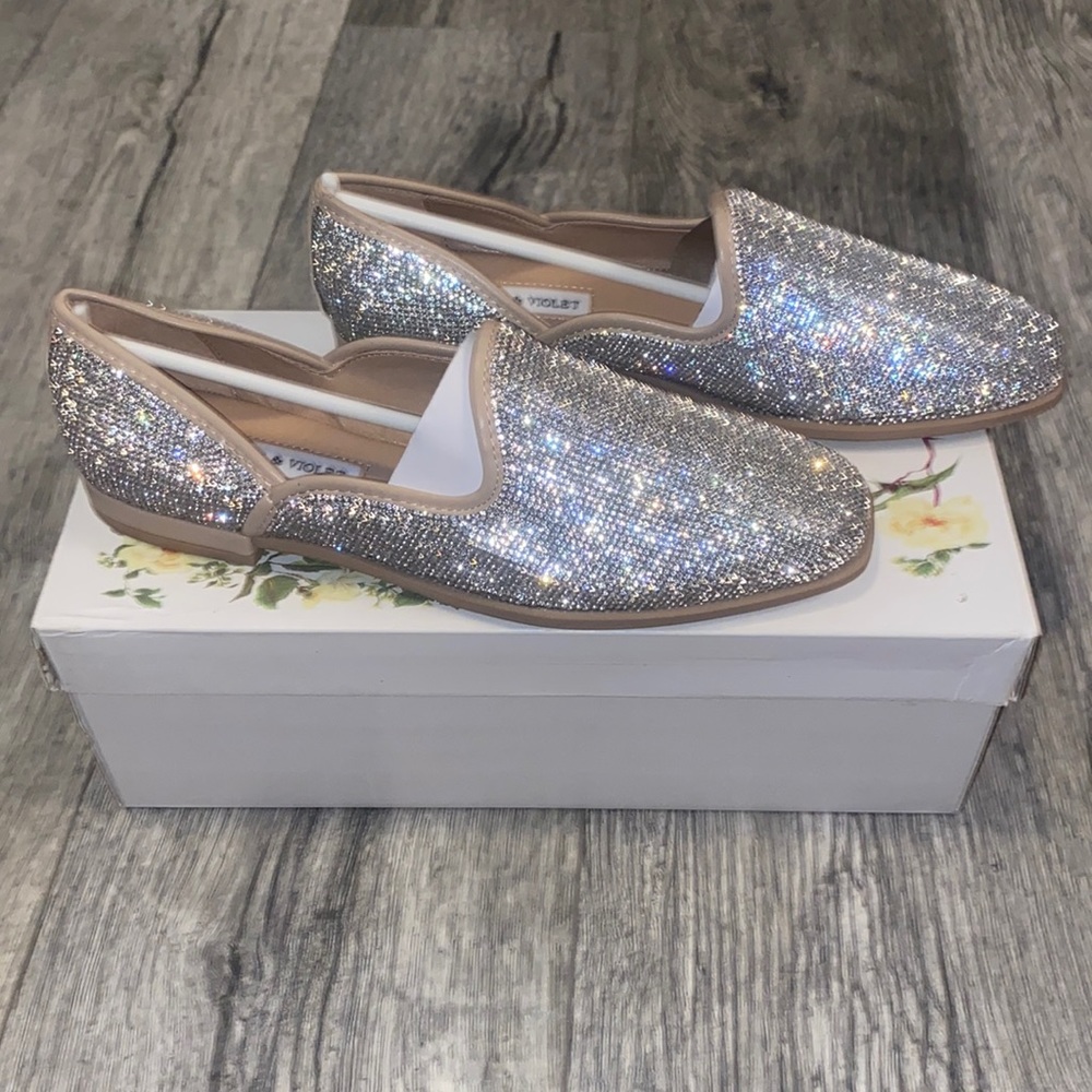 Chelsea and Violet bejeweled flats.